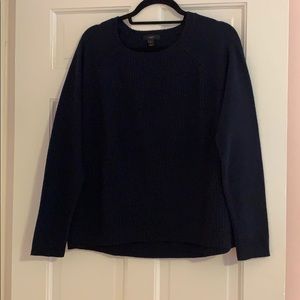 NAVY Jcrew shoulder patch sweater